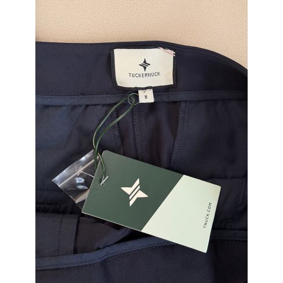NWT Tuckernuck Navy Blue Pleated Duncan Trouser Pants High Rise Straight Leg 8 - Picture 7 of 7